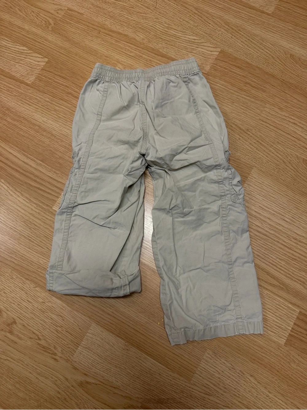 OshKosh B’gosh 3T Khaki Cotton Cargo Pants Utility Drawstring Boys Girls